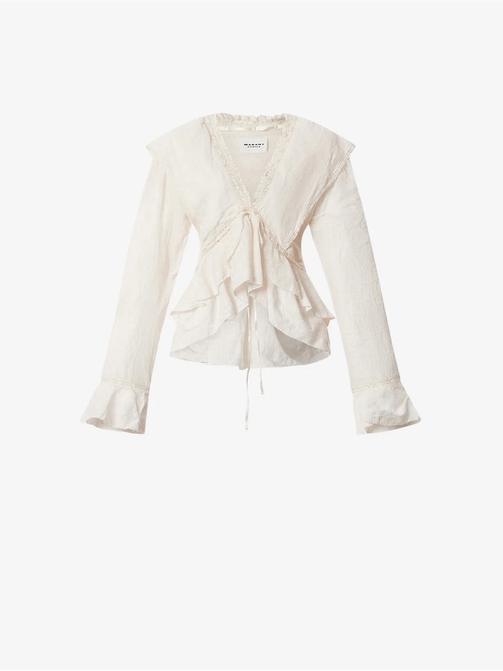 Isabel Marant Étoile Damienne Cotton and Linen Blend Pepium Top - Picture 6 of 6